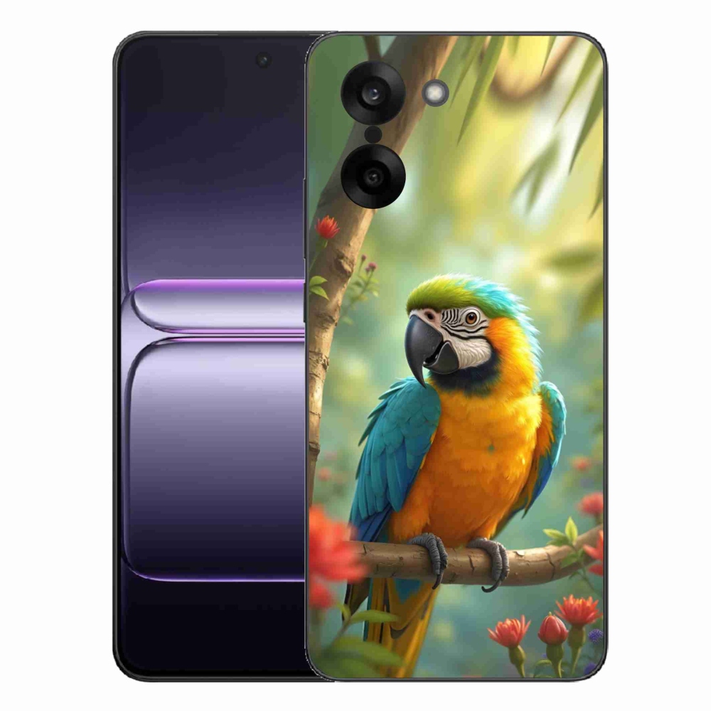 Gelový kryt mmCase na One Plus Nord CE5 - papoušek ara modrožlutá