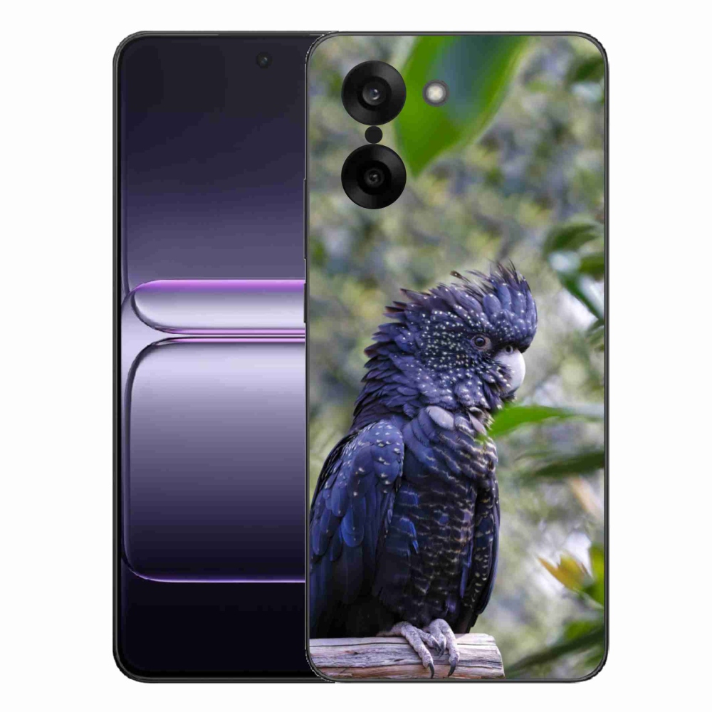 Gelový kryt mmCase na One Plus Nord CE5 - papoušek kakadu černý