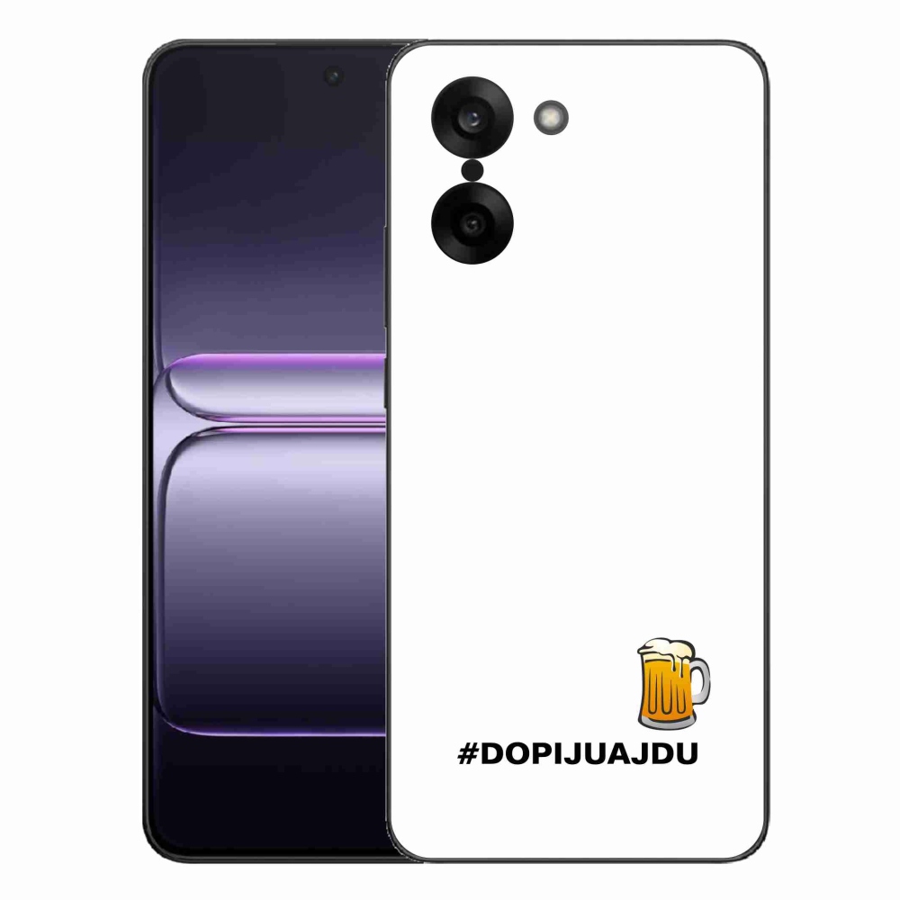 Gelový kryt mmCase na One Plus Nord CE5 - pivní motiv 1 bílé pozadí