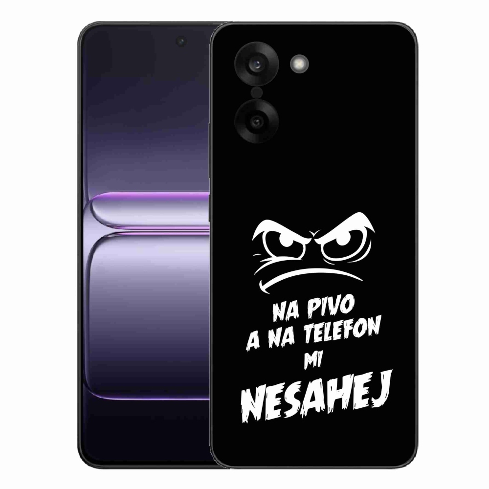 Gelový kryt mmCase na One Plus Nord CE5 - pivní motiv 2 černé pozadí