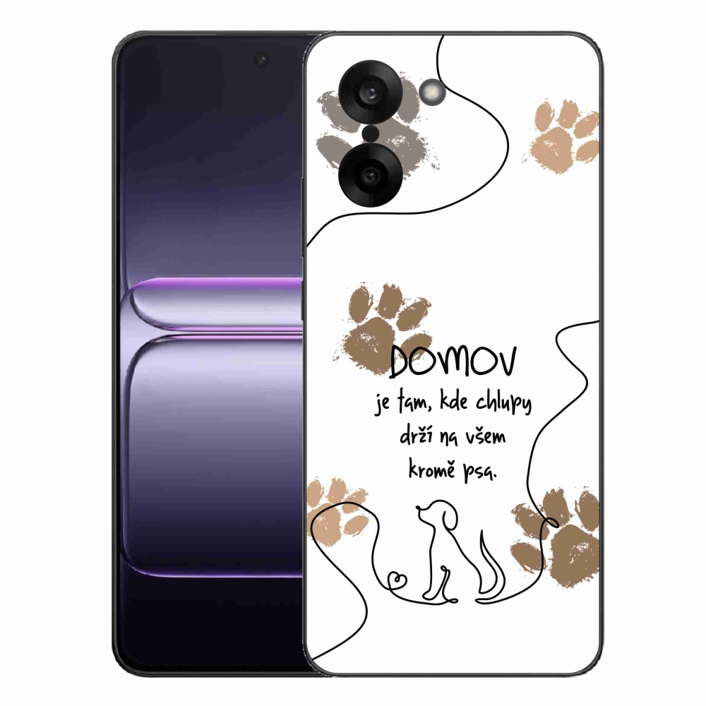 Gelový kryt mmCase na One Plus Nord CE5 - psí motiv bílé pozadí