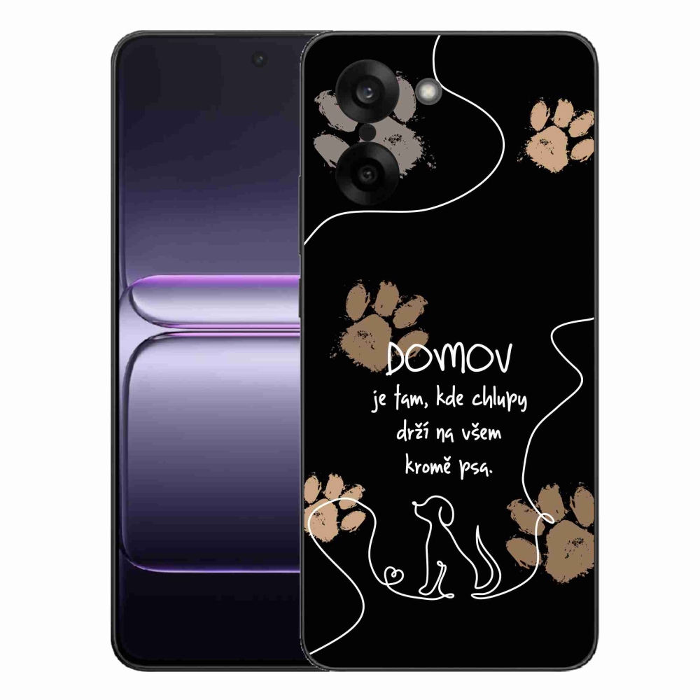 Gelový kryt mmCase na One Plus Nord CE5 - psí motiv černé pozadí