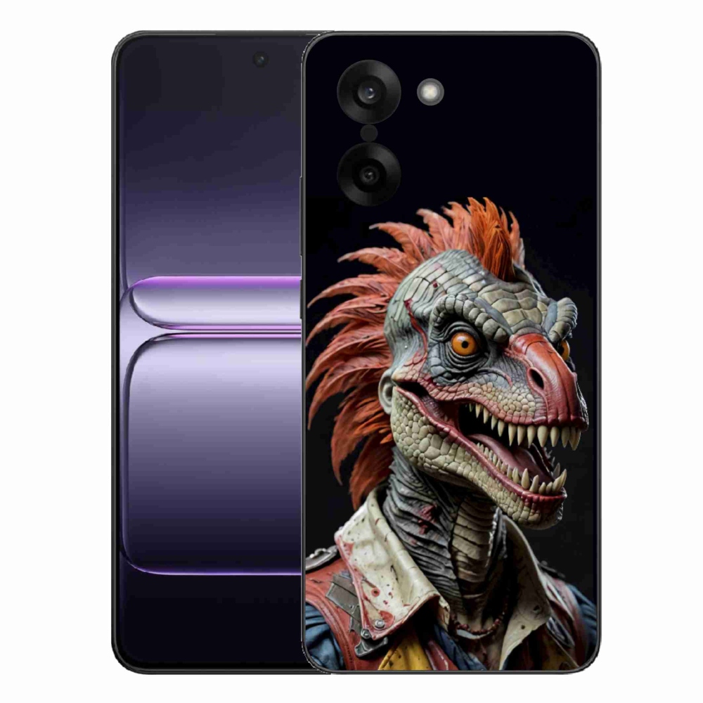 Gelový kryt mmCase na One Plus Nord CE5 - punk dinosaurus