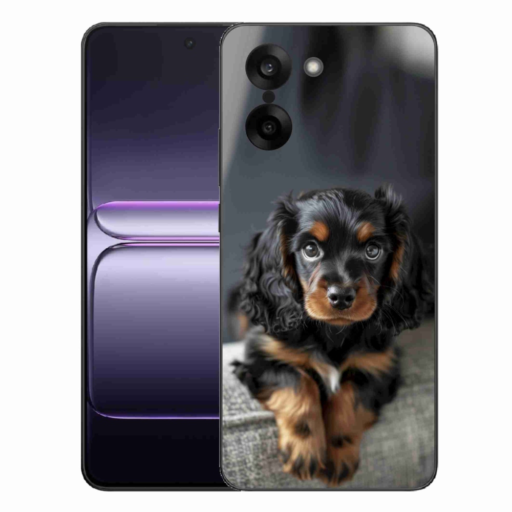 Gelový kryt mmCase na One Plus Nord CE5 - roztomilý dlouhosrstý jezevčík
