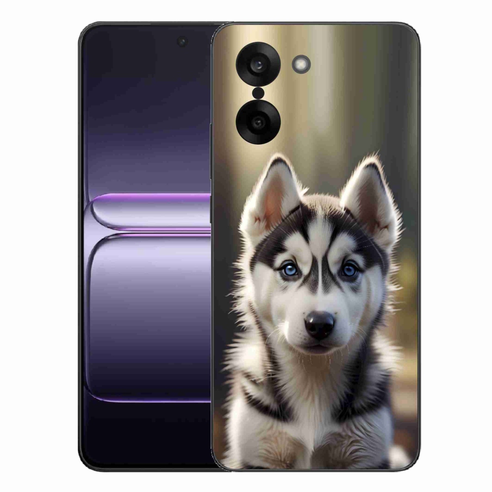 Gelový kryt mmCase na One Plus Nord CE5 - roztomilý sibiřský husky