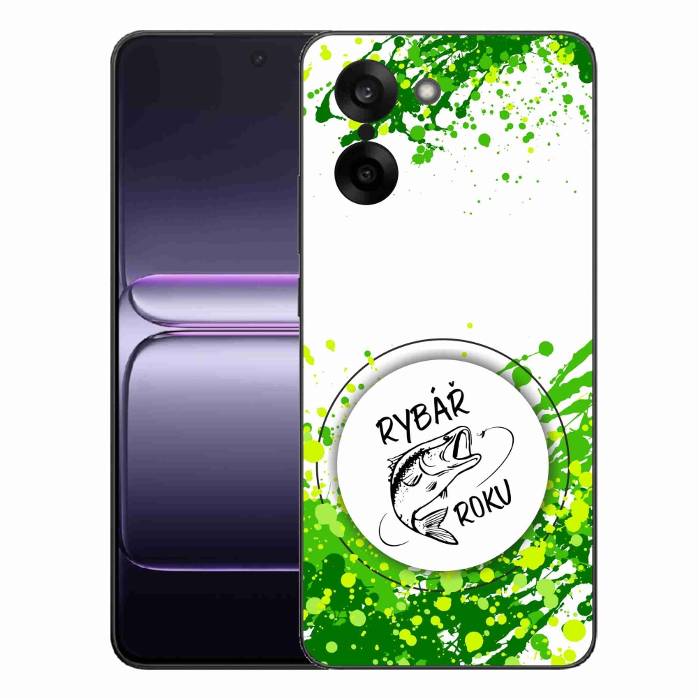 Gelový kryt mmCase na One Plus Nord CE5 - rybář roku bílé pozadí