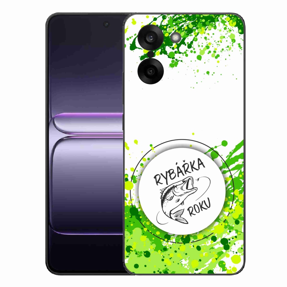 Gelový kryt mmCase na One Plus Nord CE5 - rybářka roku bílé pozadí