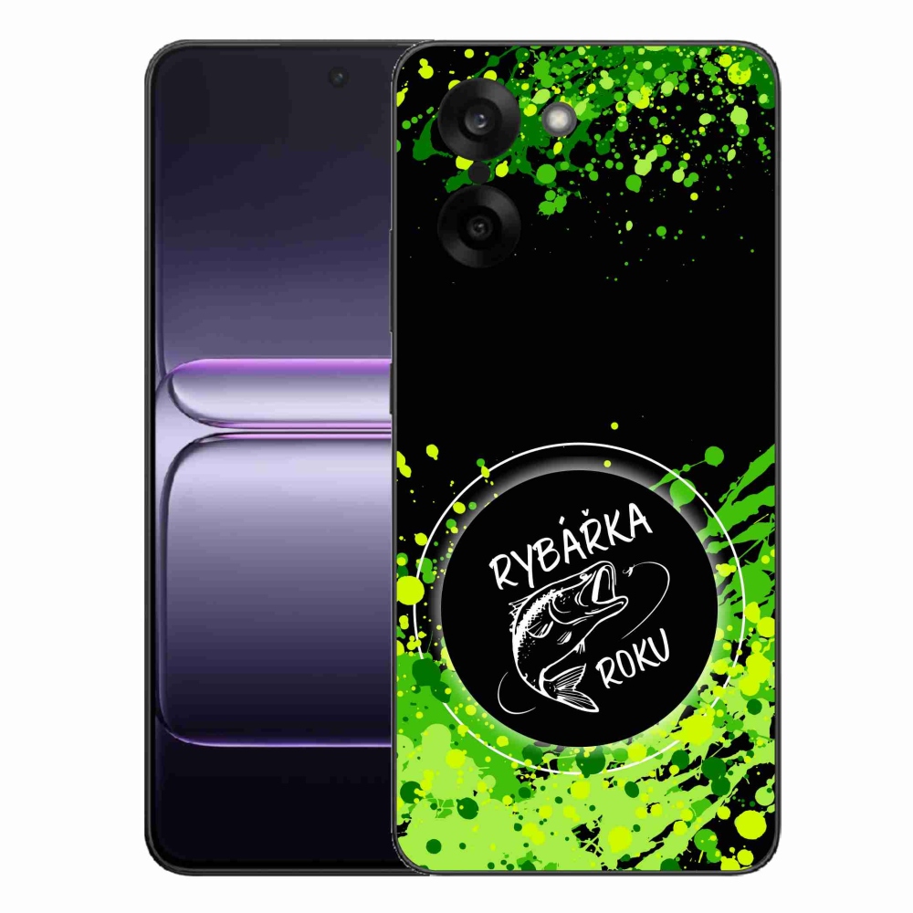 Gelový kryt mmCase na One Plus Nord CE5 - rybářka roku černé pozadí