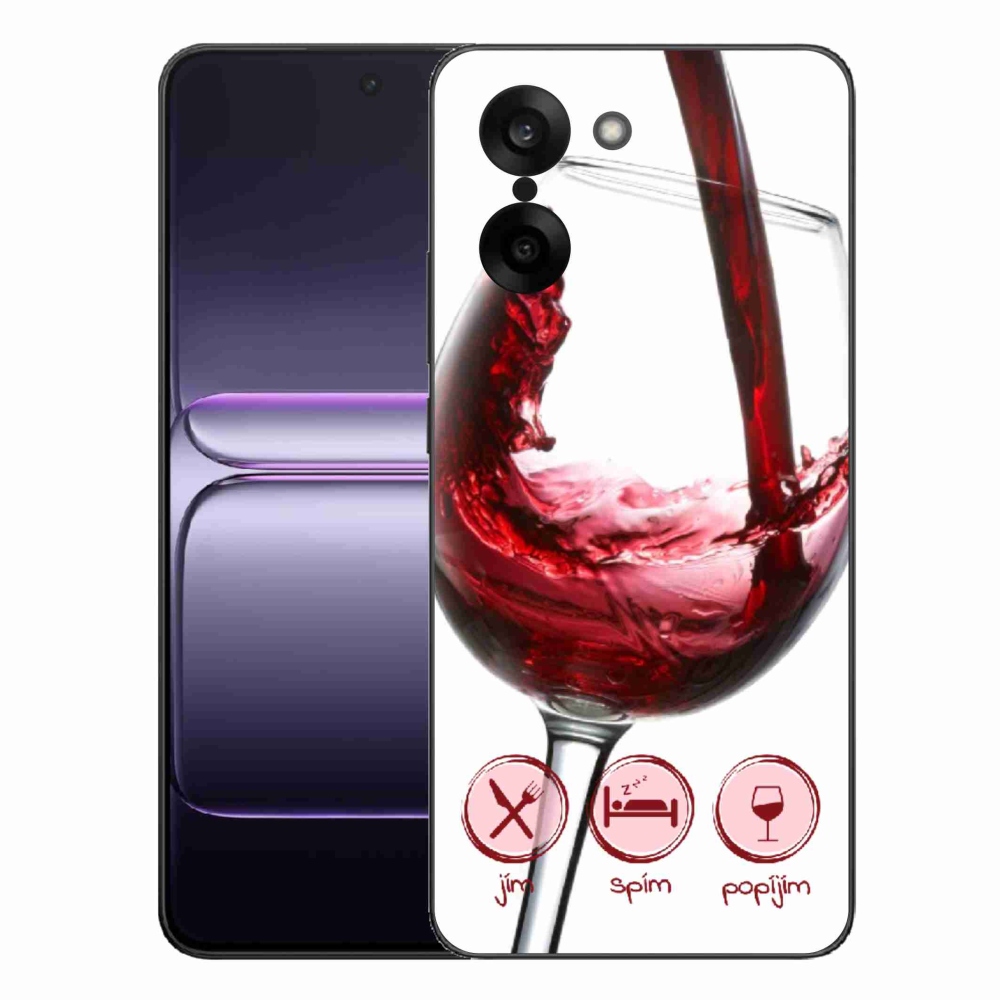Gelový kryt mmCase na One Plus Nord CE5 - sklenička vína červené