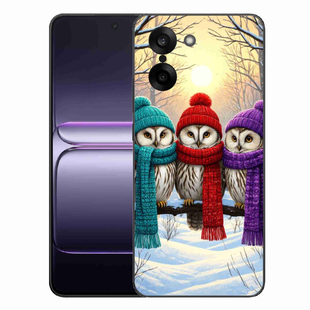 Gelový kryt mmCase na One Plus Nord CE5 - soví přátelé
