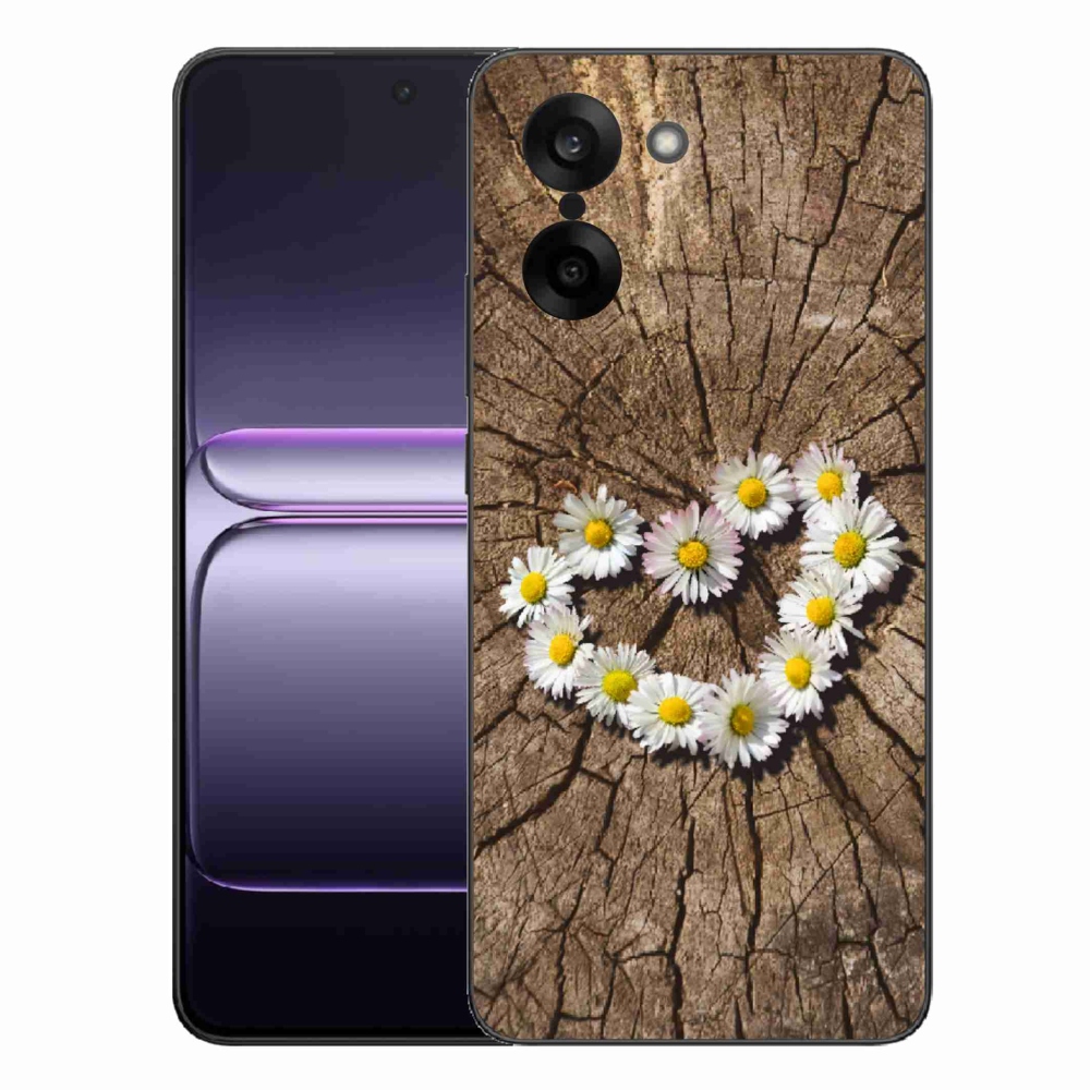 Gelový kryt mmCase na One Plus Nord CE5 - srdce z kopretin