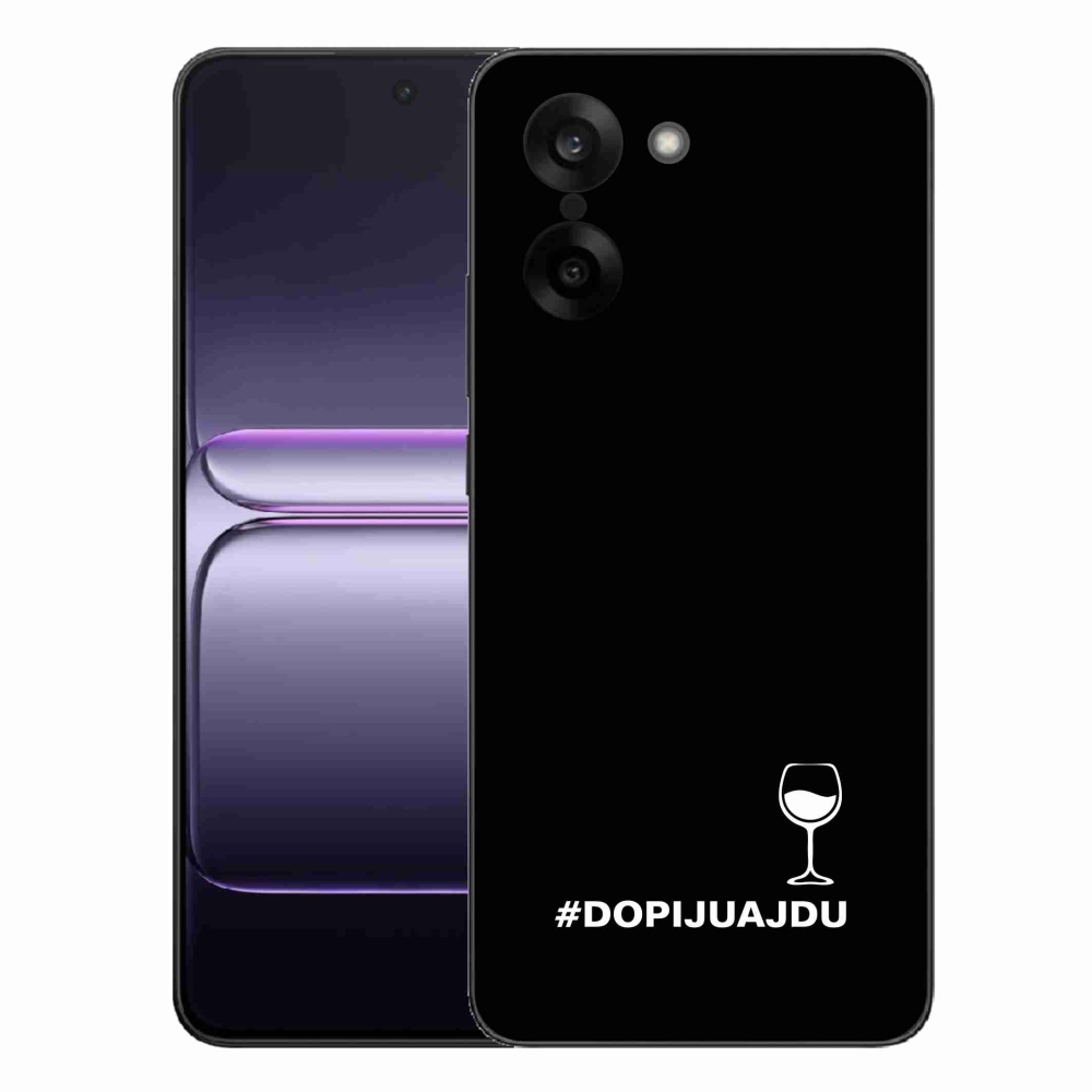 Gelový kryt mmCase na One Plus Nord CE5 - vinný motiv černé pozadí