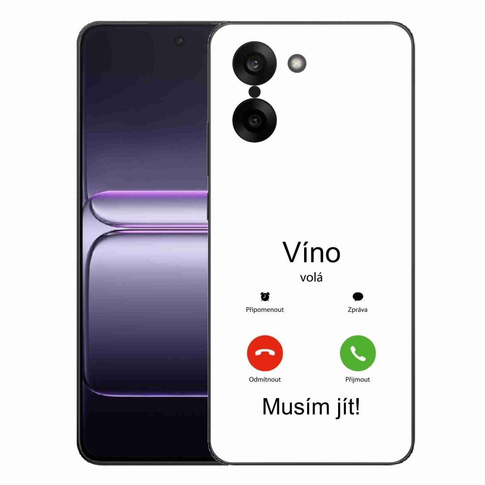 Gelový kryt mmCase na One Plus Nord CE5 - víno volá bílé pozadí