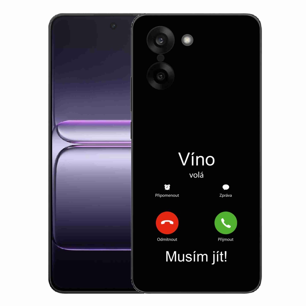 Gelový kryt mmCase na One Plus Nord CE5 - víno volá černé pozadí