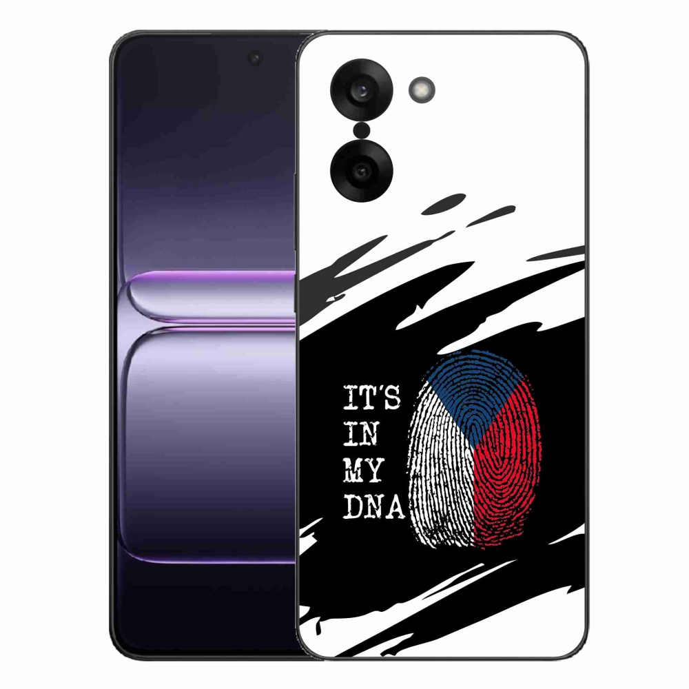 Gelový kryt mmCase na One Plus Nord CE5 - vlajka otisk prstu černobílé pozadí