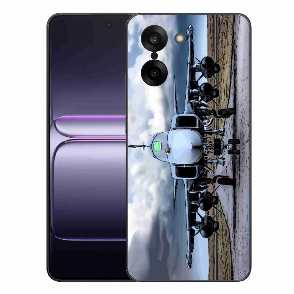 Gelový kryt mmCase na One Plus Nord CE5 - vojenské letadlo