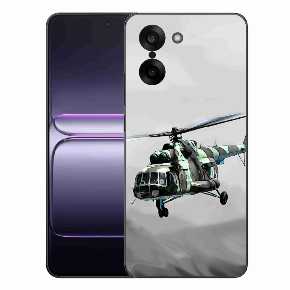 Gelový kryt mmCase na One Plus Nord CE5 - vojenský vrtulník