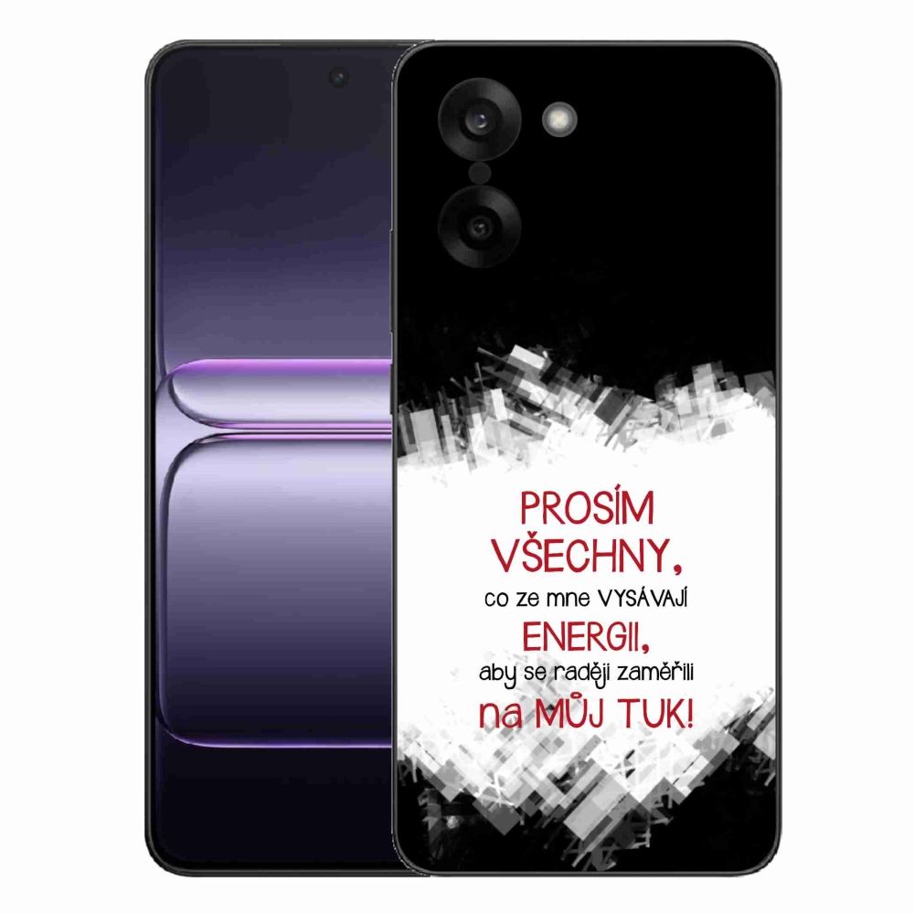 Gelový kryt mmCase na One Plus Nord CE5 - vtipný text 1 červený