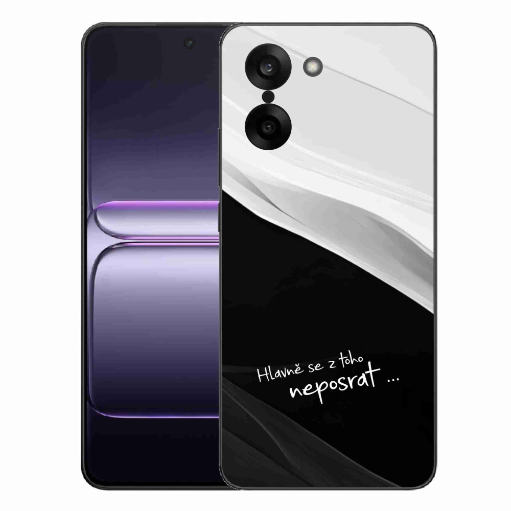 Gelový kryt mmCase na One Plus Nord CE5 - vtipný text 13 černobílé pozadí