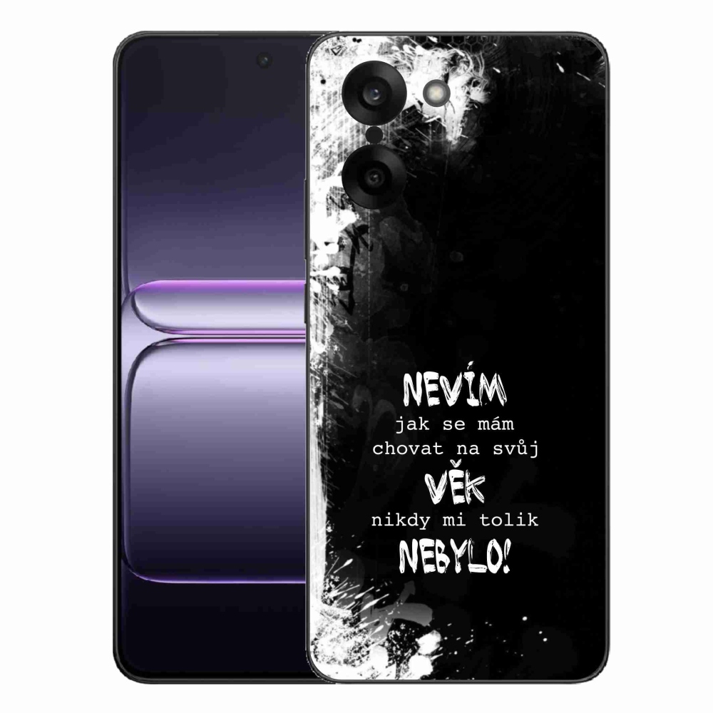 Gelový kryt mmCase na One Plus Nord CE5 - vtipný text 14 černé pozadí