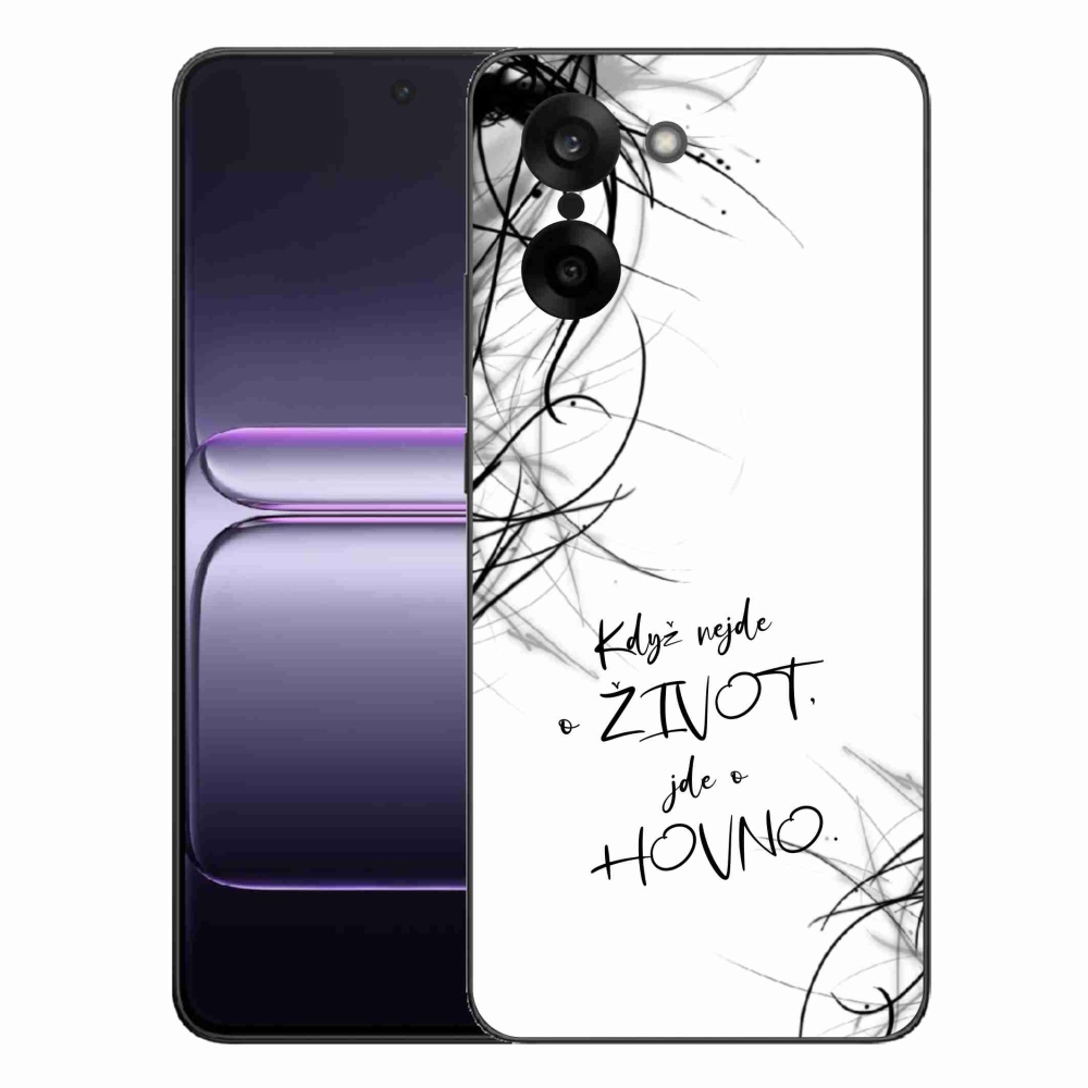 Gelový kryt mmCase na One Plus Nord CE5 - vtipný text 16 bílé pozadí