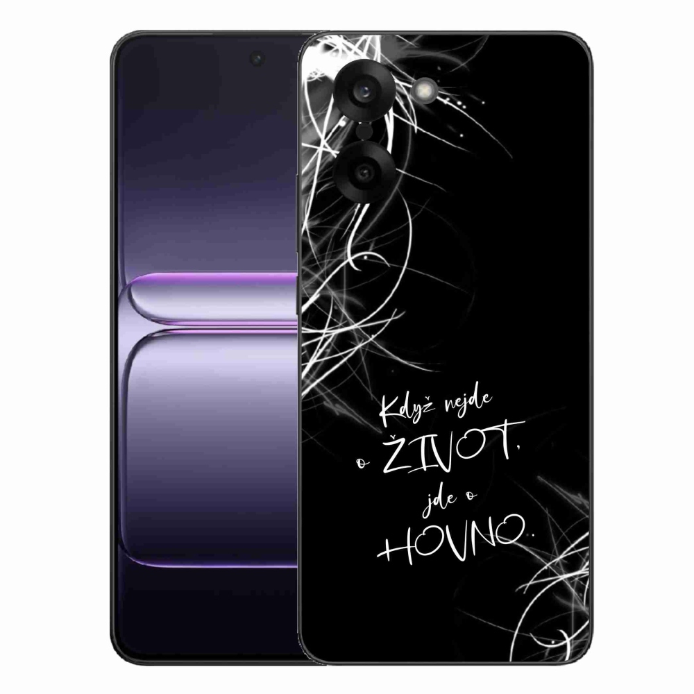 Gelový kryt mmCase na One Plus Nord CE5 - vtipný text 16 černé pozadí