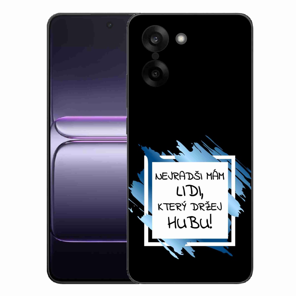 Gelový kryt mmCase na One Plus Nord CE5 - vtipný text 7 bíločerné pozadí