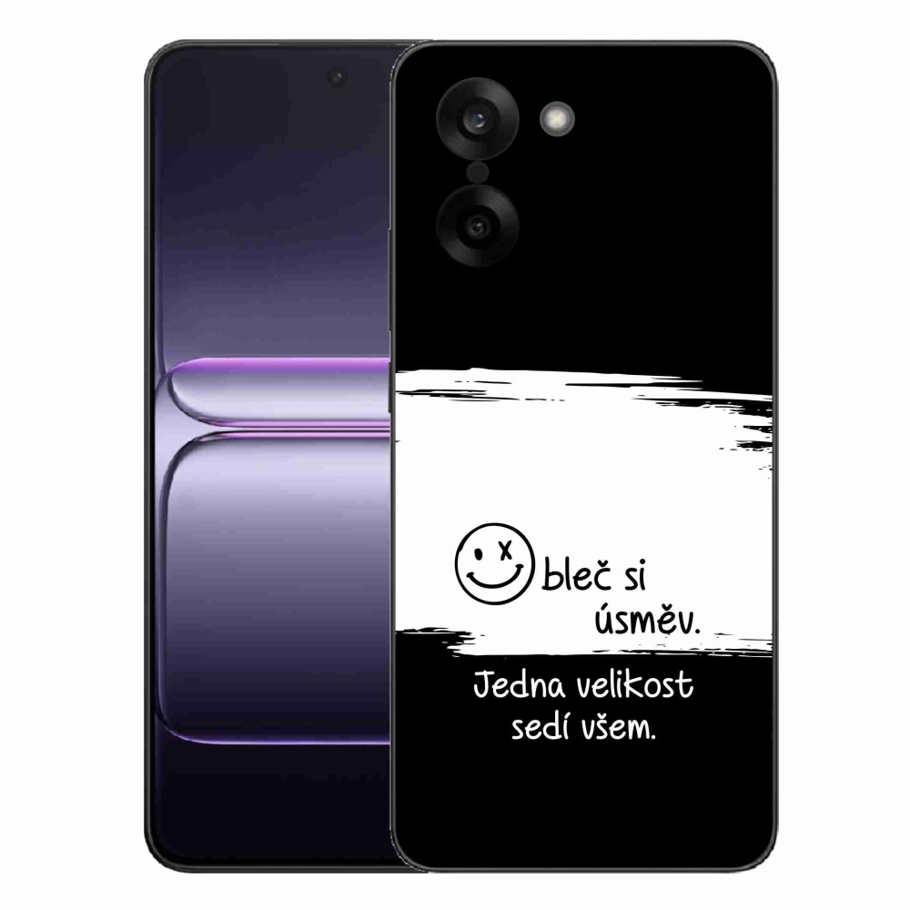 Gelový kryt mmCase na One Plus Nord CE5 - vtipný text 8 bíločerné pozadí