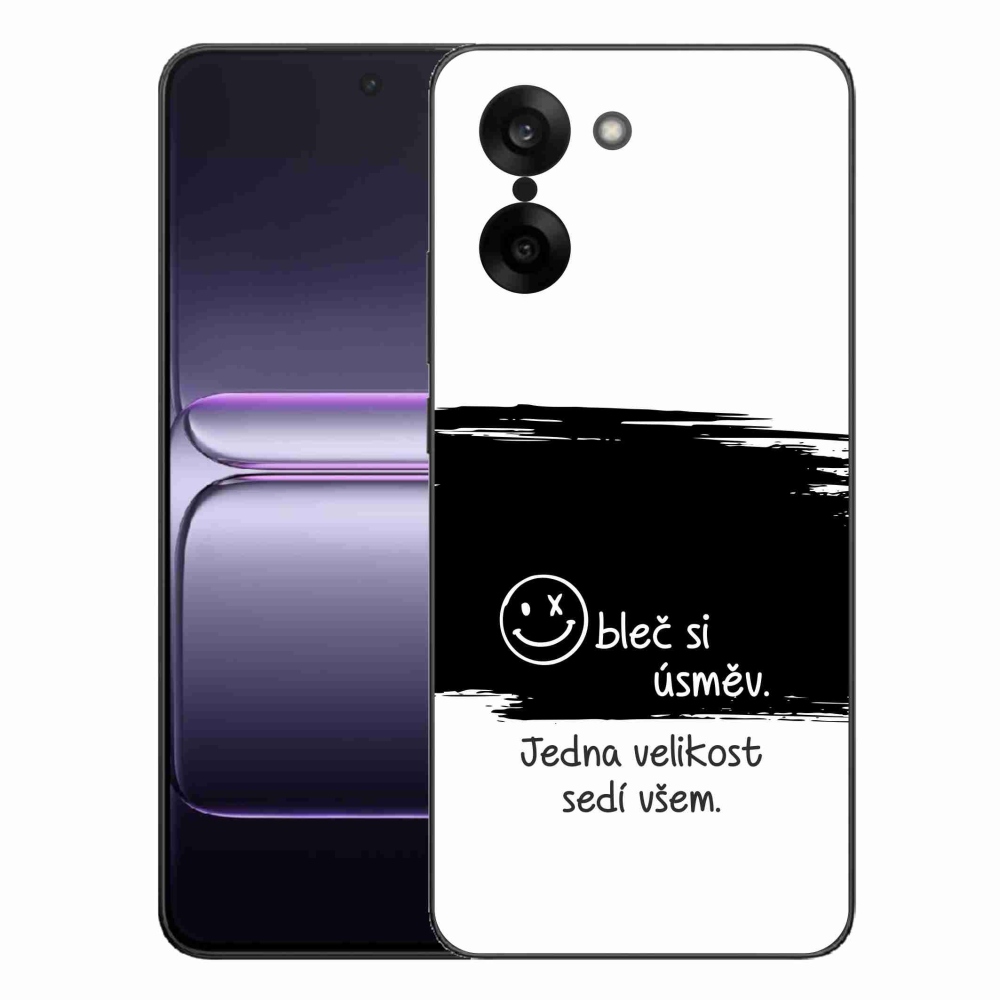 Gelový kryt mmCase na One Plus Nord CE5 - vtipný text 8 černobílé pozadí