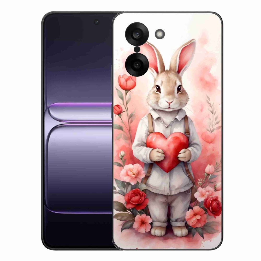 Gelový kryt mmCase na One Plus Nord CE5 - zajíc se srdíčkem