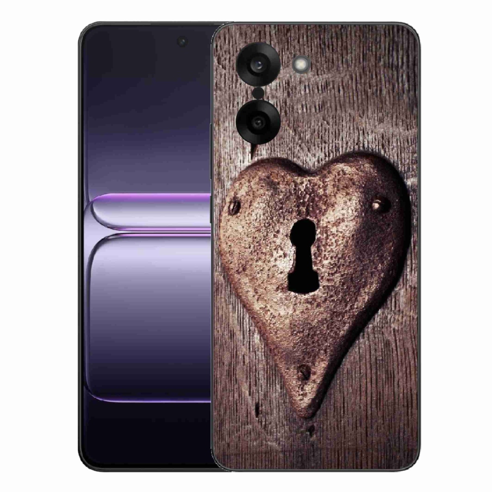 Gelový kryt mmCase na One Plus Nord CE5 - zámek ve tvaru srdce