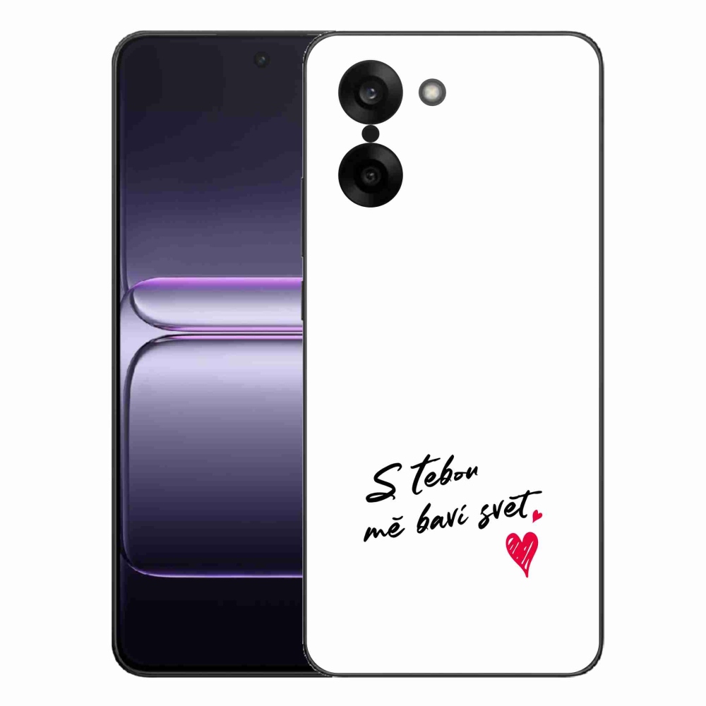 Gelový kryt mmCase na One Plus Nord CE5 - zamilovaný text 1 bílé pozadí