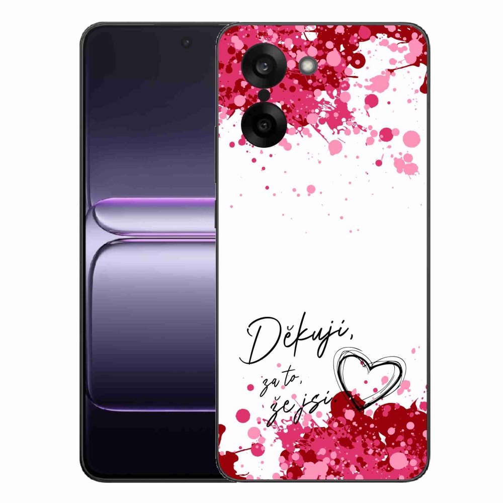 Gelový kryt mmCase na One Plus Nord CE5 - zamilovaný text 2 bílé pozadí