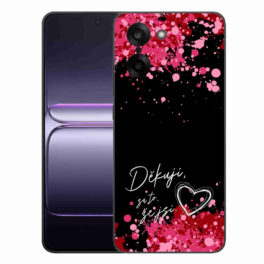 Gelový kryt mmCase na One Plus Nord CE5 - zamilovaný text 2 černé pozadí