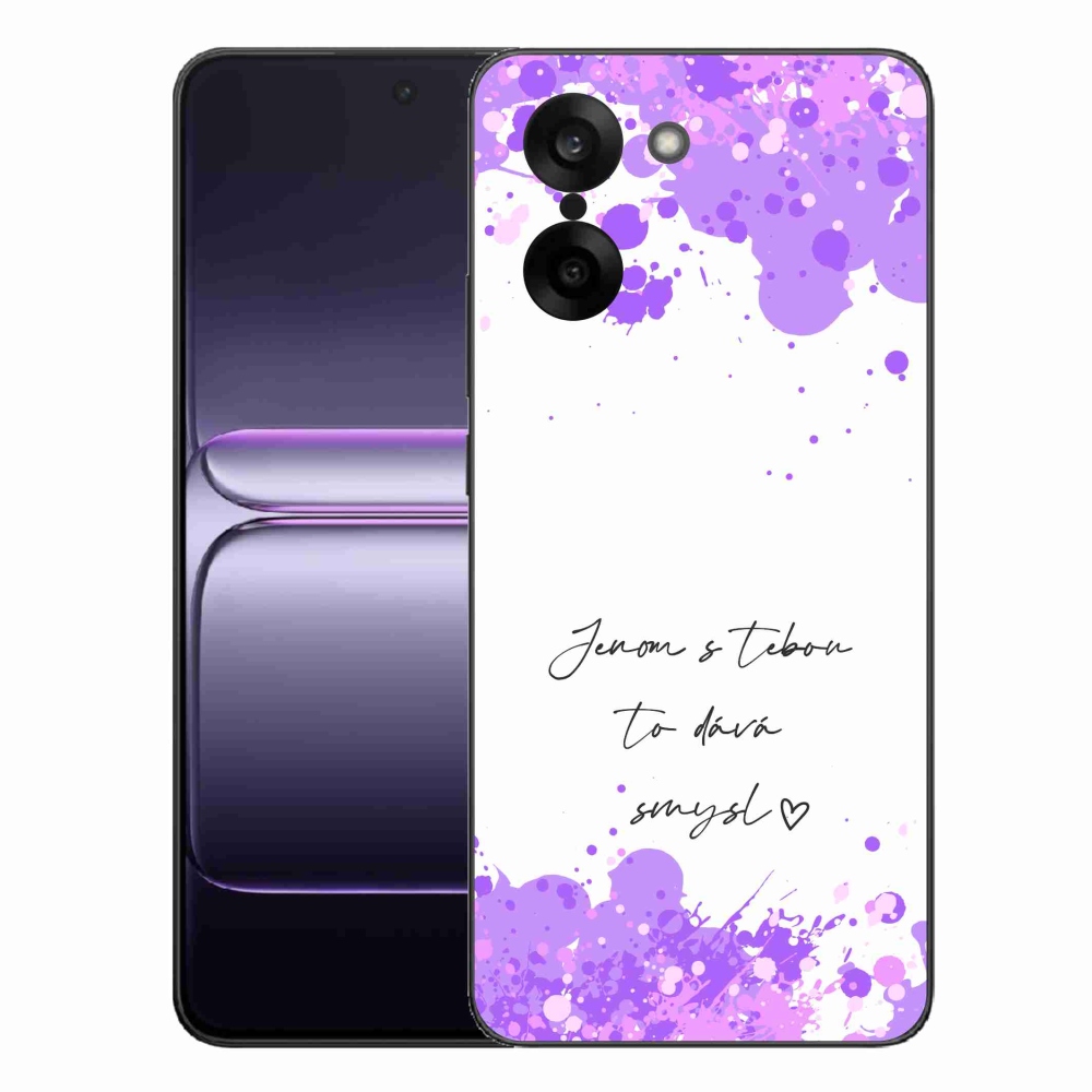 Gelový kryt mmCase na One Plus Nord CE5 - zamilovaný text bílé pozadí
