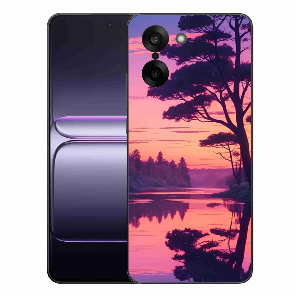 Gelový kryt mmCase na One Plus Nord CE5 - západ slunce nad jezerem