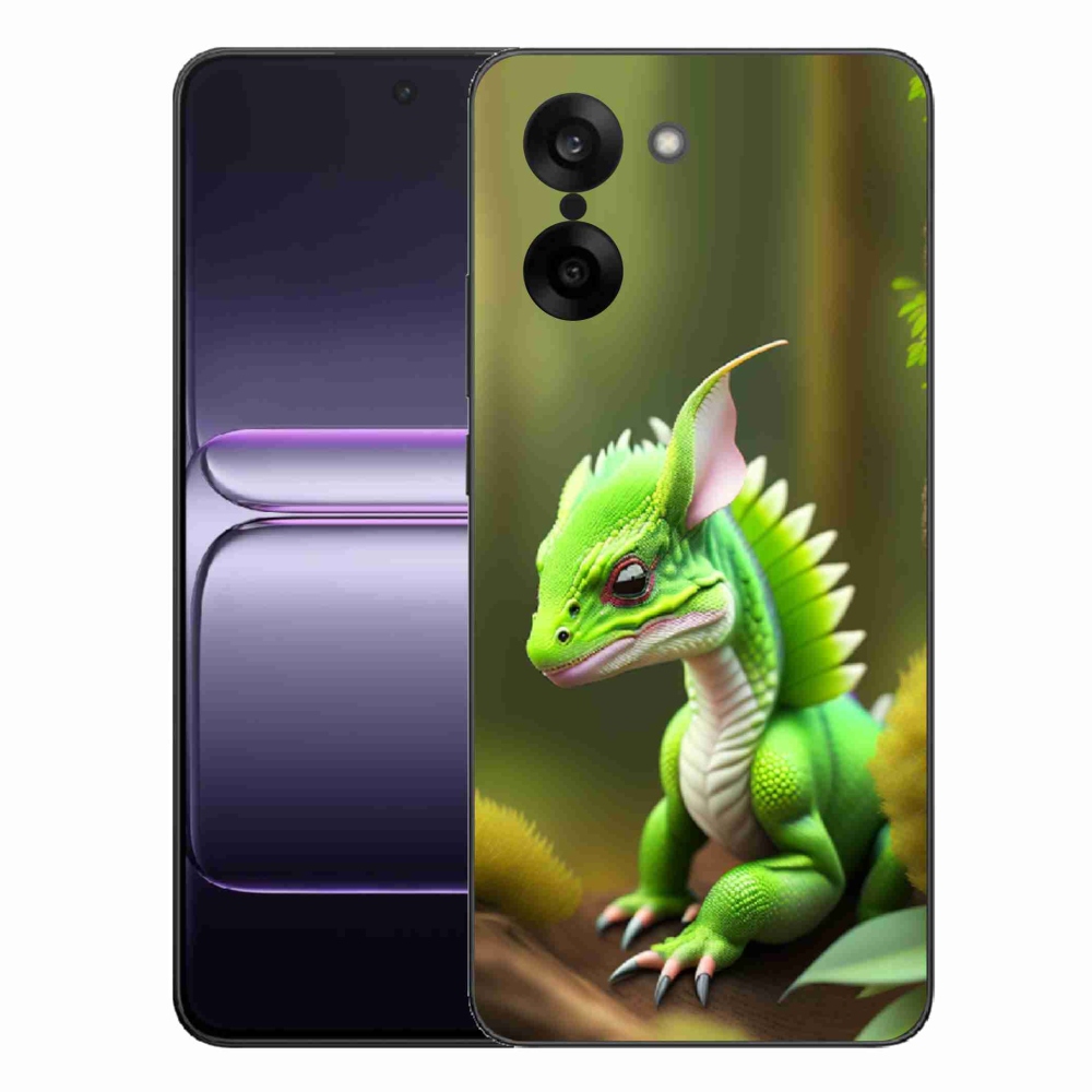 Gelový kryt mmCase na One Plus Nord CE5 - zelený dráček