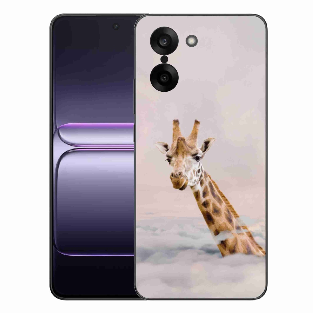 Gelový kryt mmCase na One Plus Nord CE5 - žirafa v oblacích