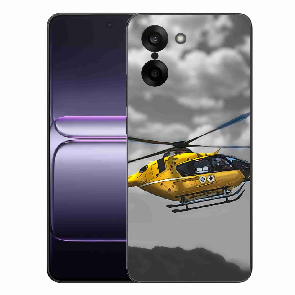 Gelový kryt mmCase na One Plus Nord CE5 - žlutá helikoptéra