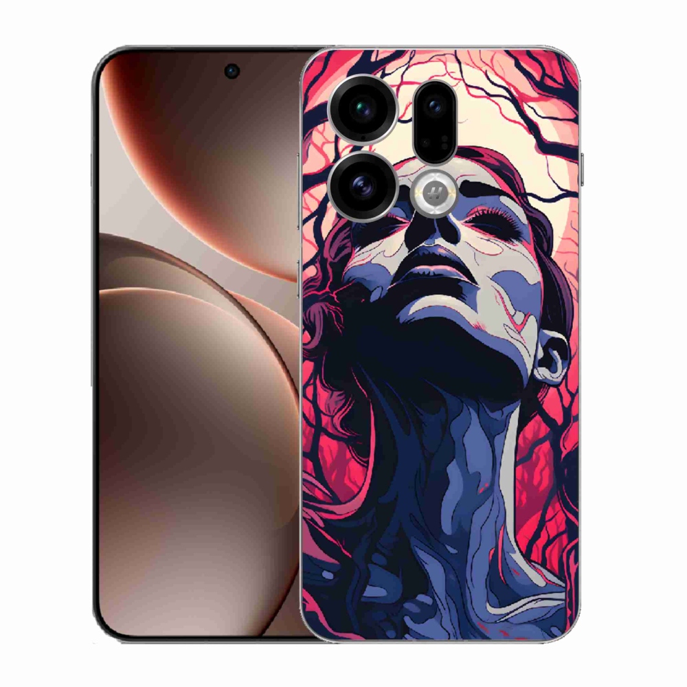Gelový kryt mmCase na Oppo Find X9 - abstraktní obličej
