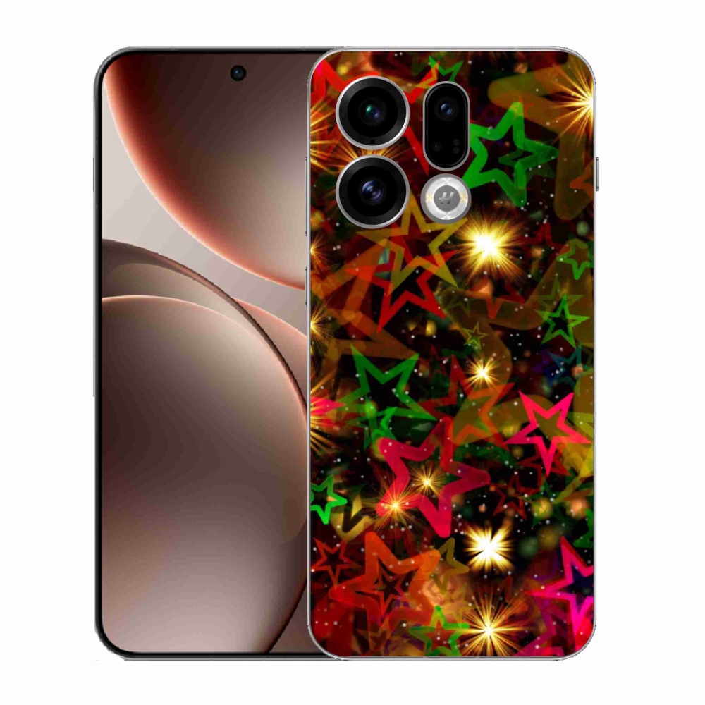Gelový kryt mmCase na Oppo Find X9 - barevné hvězdičky
