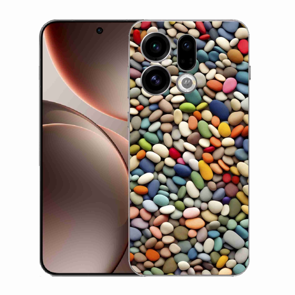 Gelový kryt mmCase na Oppo Find X9 - barevné kamínky 2