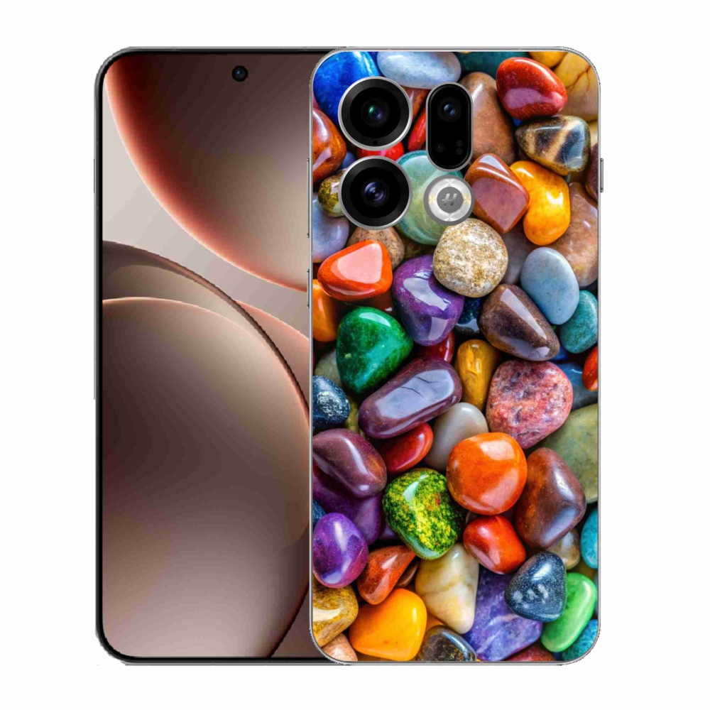 Gelový kryt mmCase na Oppo Find X9 - barevné kamínky