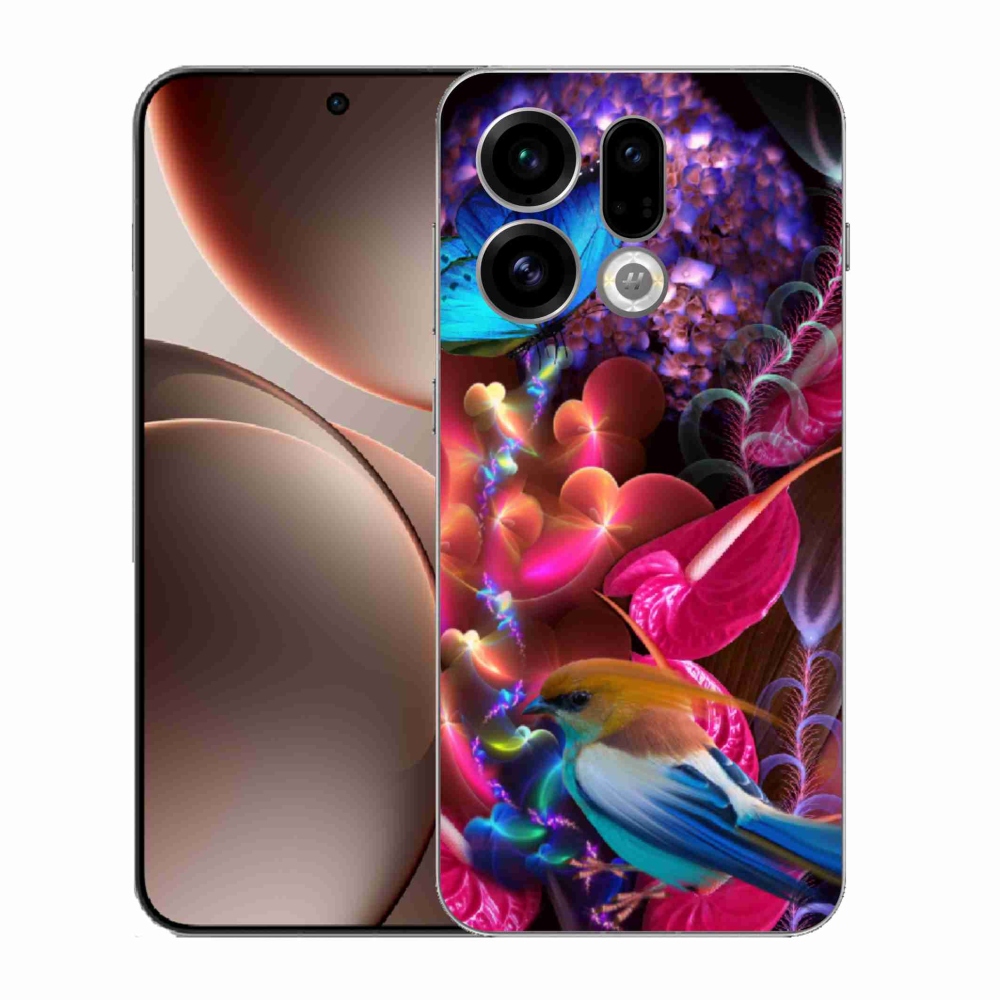 Gelový kryt mmCase na Oppo Find X9 - barevné květiny