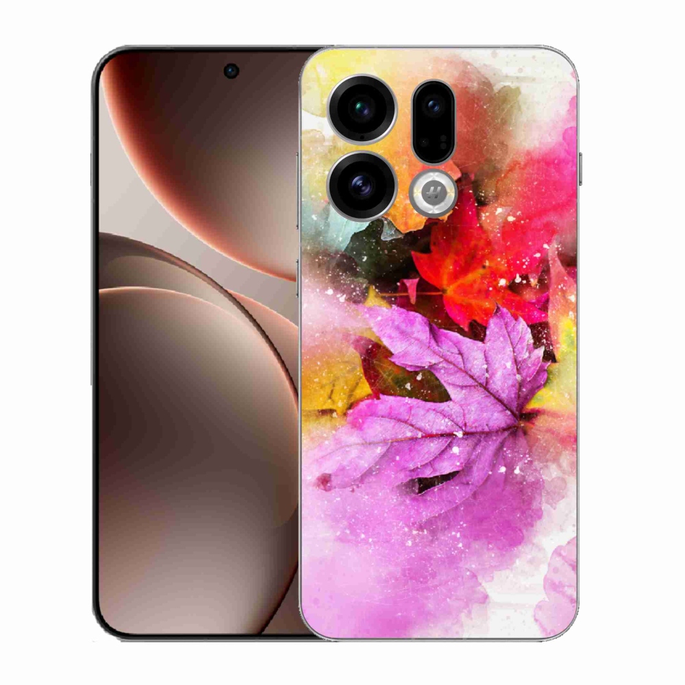 Gelový kryt mmCase na Oppo Find X9 - barevné listy