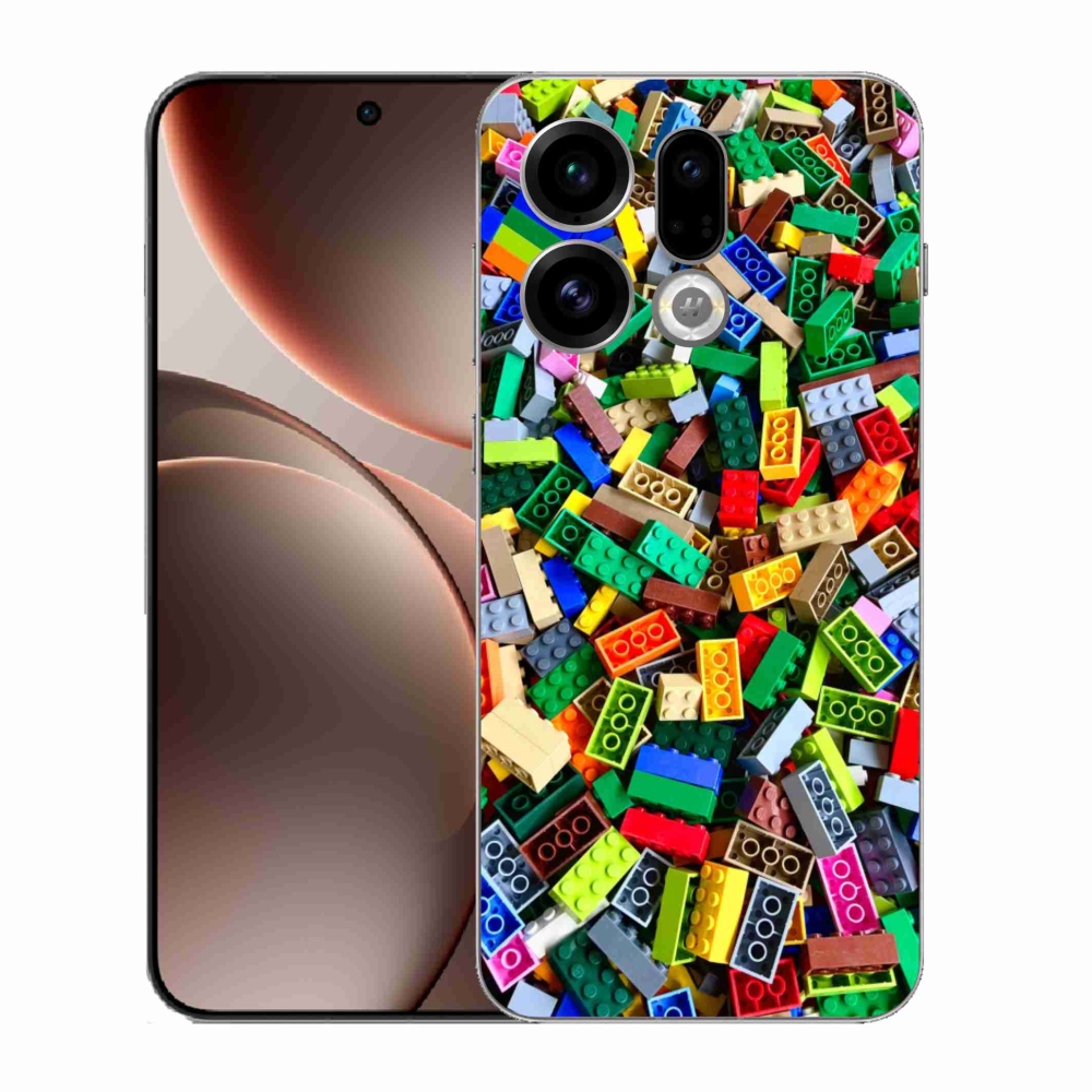 Gelový kryt mmCase na Oppo Find X9 - barevné stavební kostky