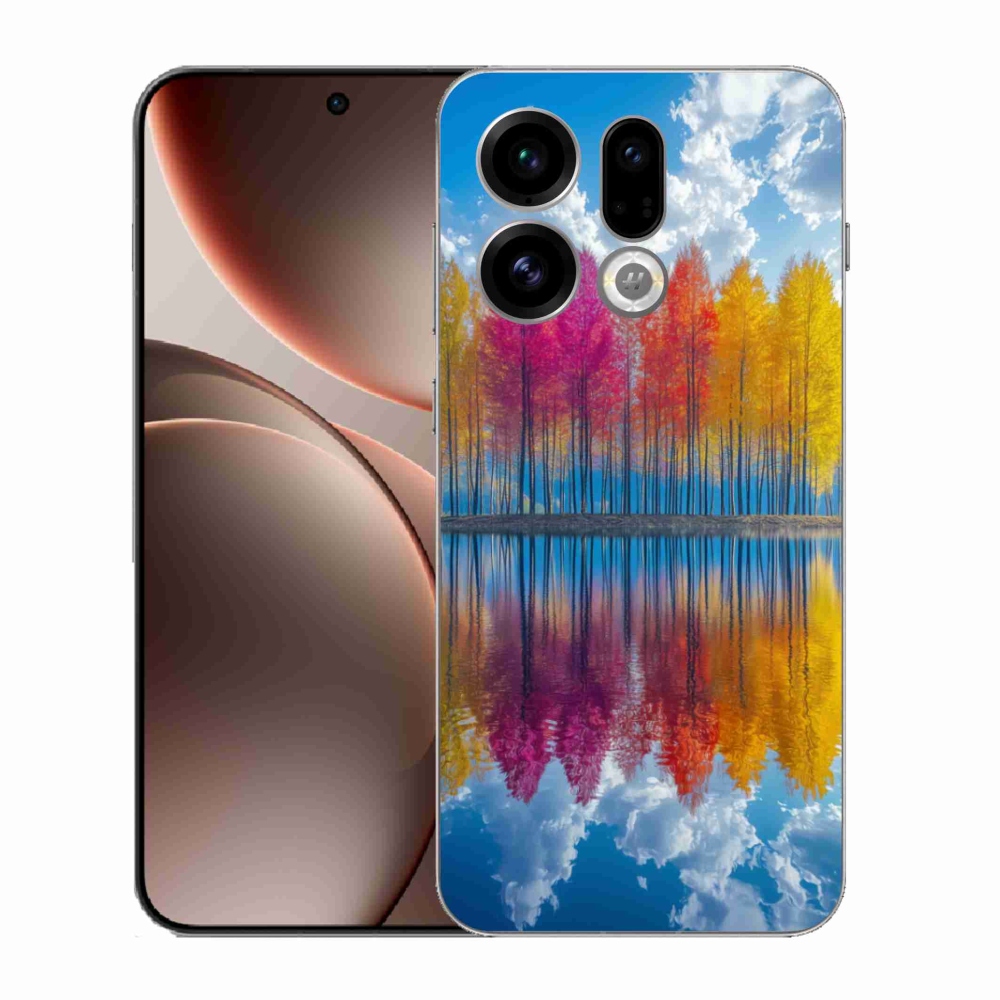 Gelový kryt mmCase na Oppo Find X9 - barevné stromy