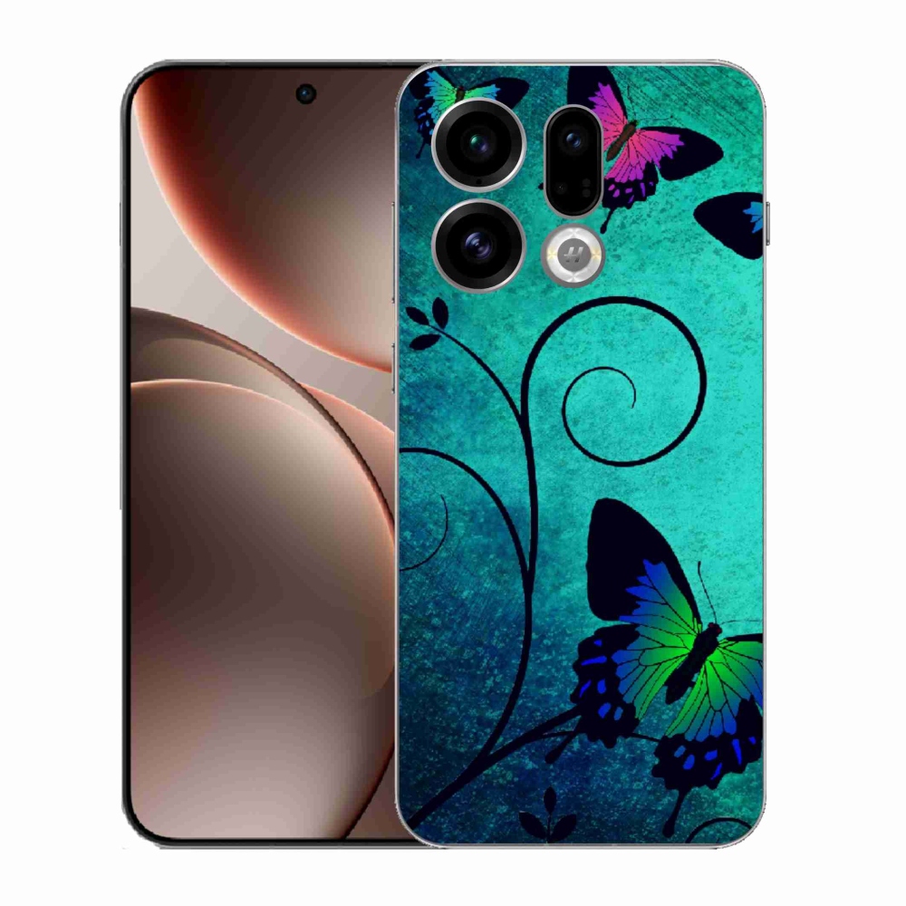 Gelový kryt mmCase na Oppo Find X9 - barevní motýli