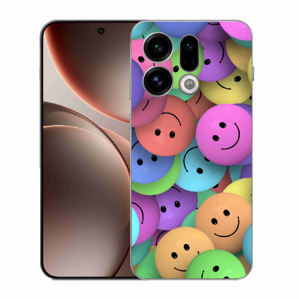 Gelový kryt mmCase na Oppo Find X9 - barevní smajlíci