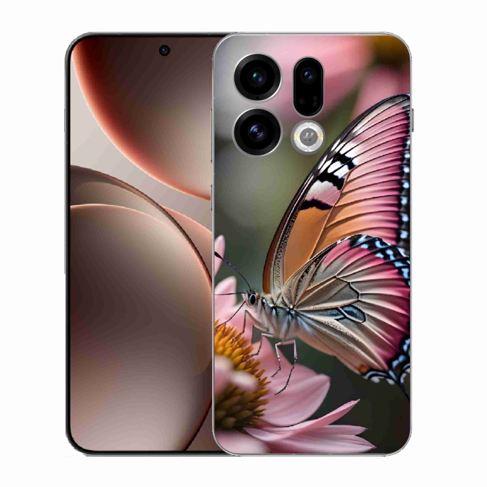 Gelový kryt mmCase na Oppo Find X9 - barevný motýl